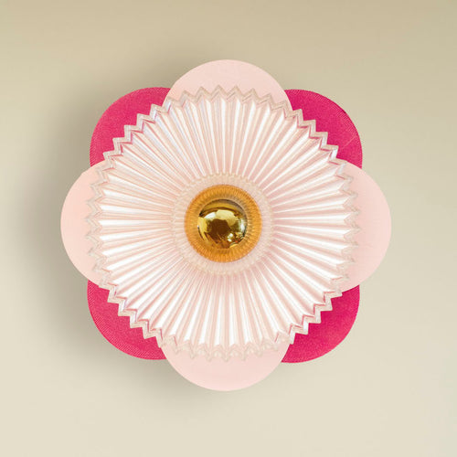 Grand Fleuron Fuschia & Rose Pâle