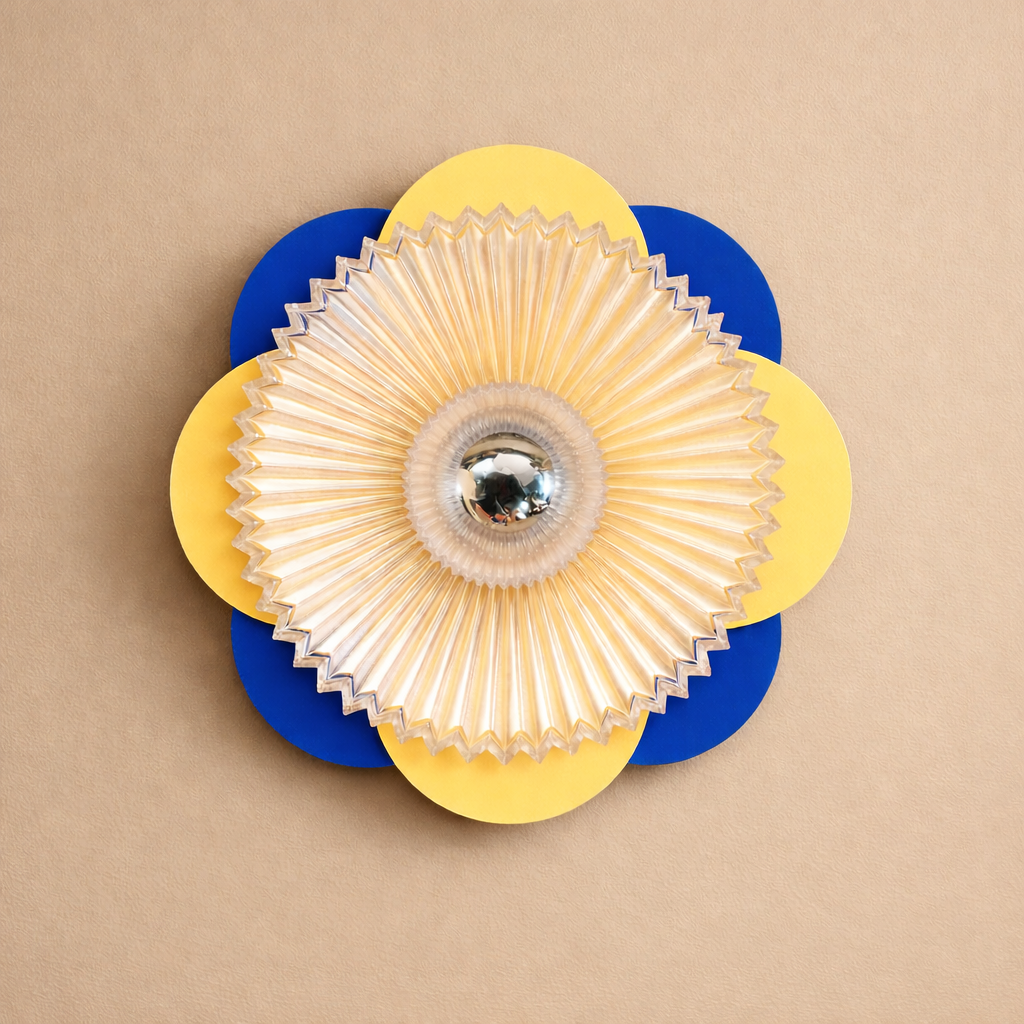 Grand Fleuron Bleu & Jaune