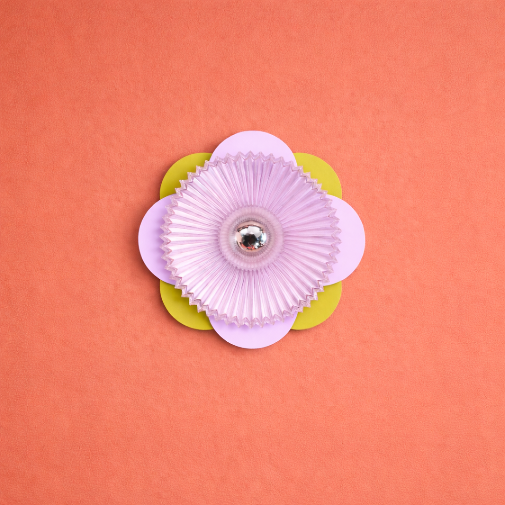 Grand Fleuron kaki clair et lilas