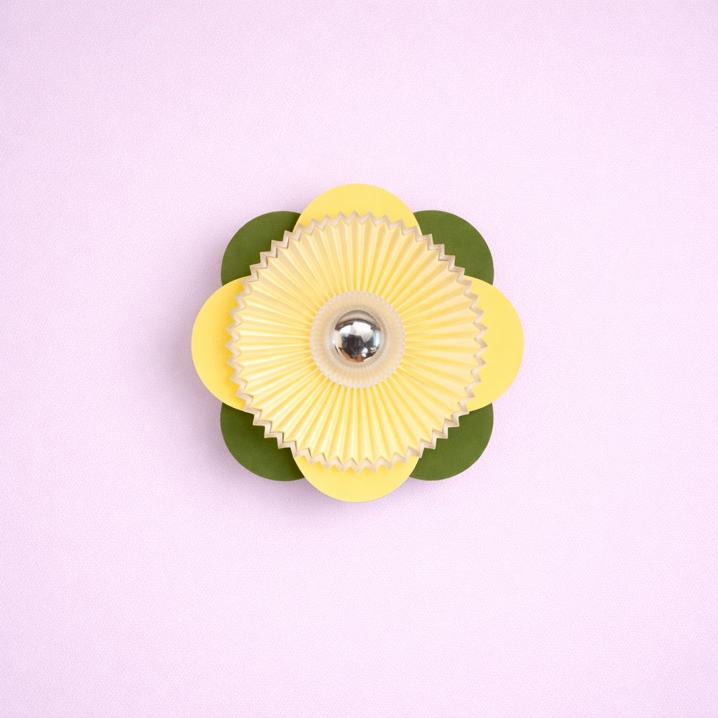 Grand Fleuron Kaki foncé & Jaune