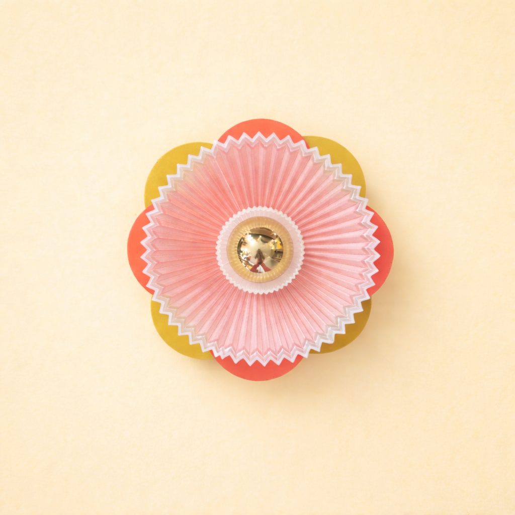 Grand Fleuron Kaki foncé & Jaune