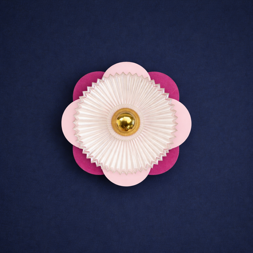 Grand Fleuron Fuschia & Rose Pâle