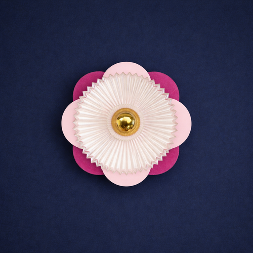 Grand Fleuron Fuschia & Rose Pâle