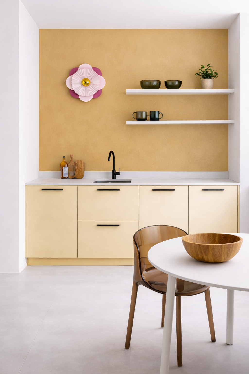 Grand Fleuron Fuschia & Rose Pâle