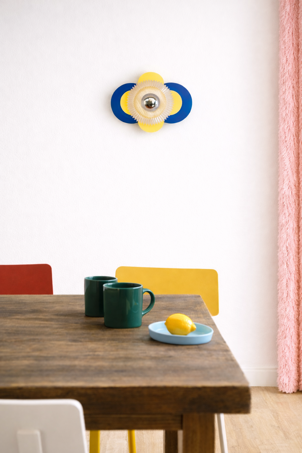 Petit Fleuron Bleu & Jaune