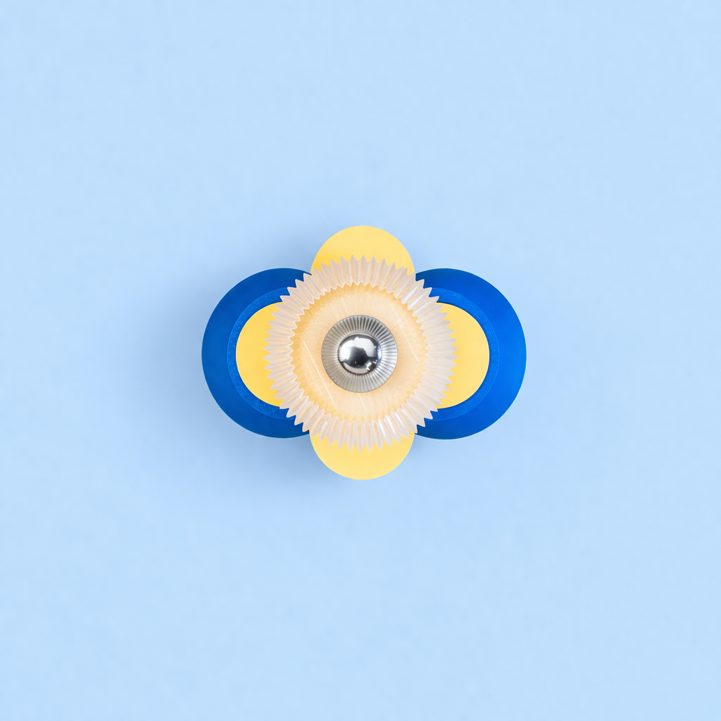 Petit Fleuron Bleu & Jaune