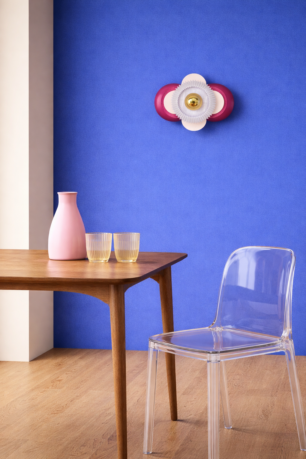 Petit Fleuron Fuschia & Rose Pâle