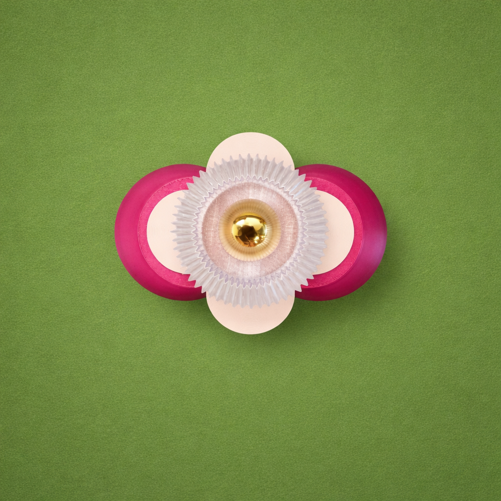 Petit Fleuron Fuschia & Rose Pâle