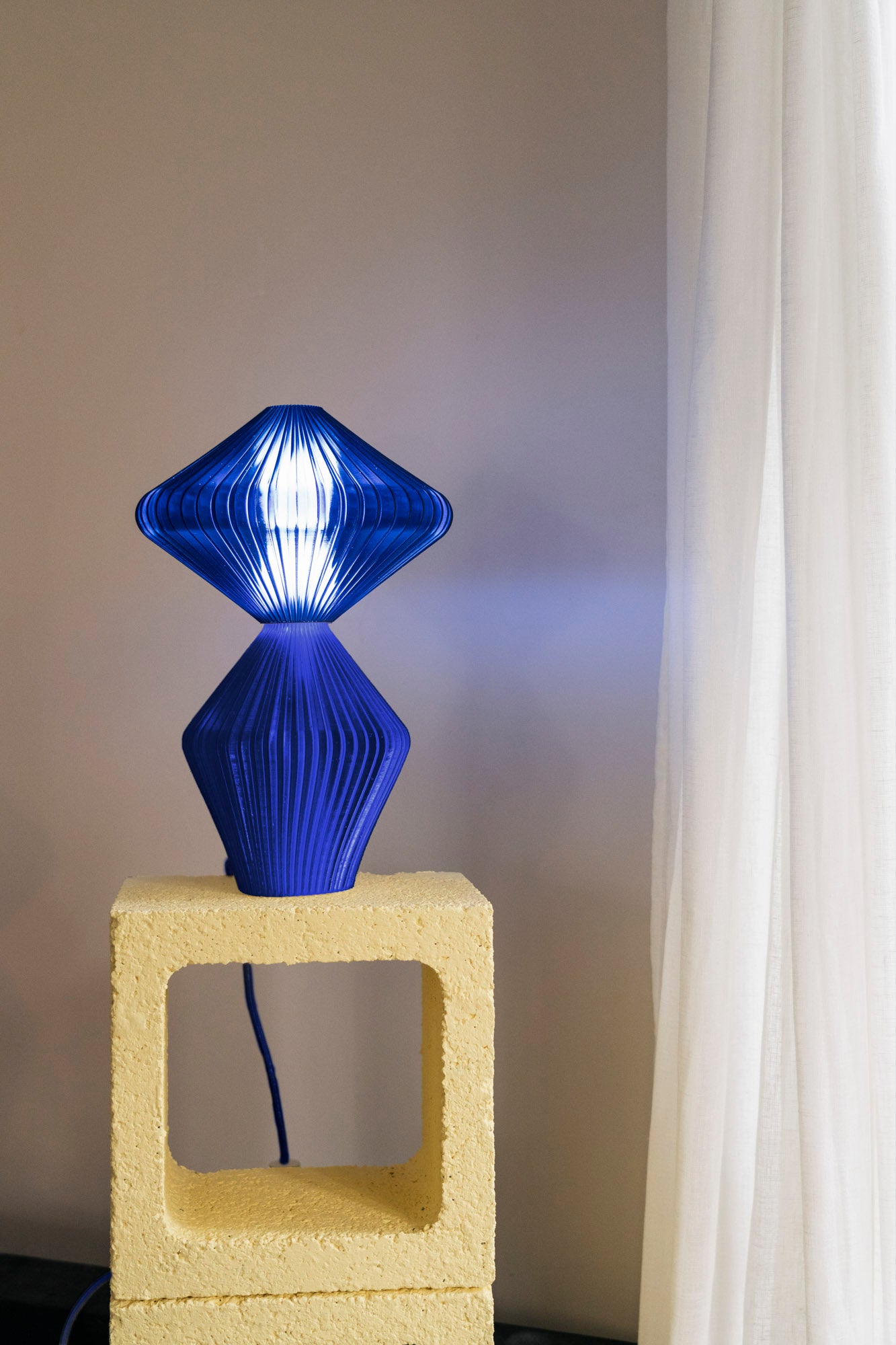 Lampe Marie-Lee Translucide - Bleu nuit