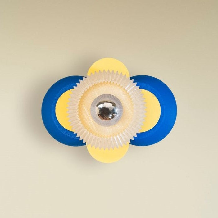 Petit Fleuron Bleu & Jaune