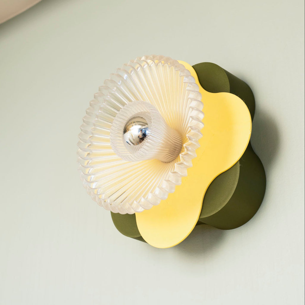 Grand Fleuron Bleu & Jaune